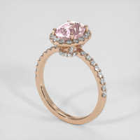 2.05 Ct. Peach Sapphire Ring, 14K Rose Gold 2