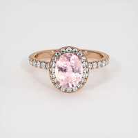 3.05 Ct. Pink Sapphire Ring, 14K Rose Gold 1