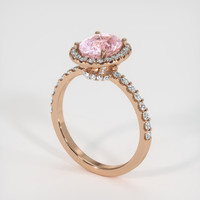 3.05 Ct. Pink Sapphire Ring, 14K Rose Gold 2