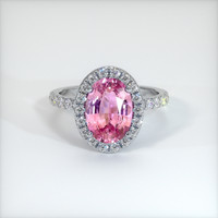 2.09 Ct. Pink Sapphire Ring, 10K White Gold 1