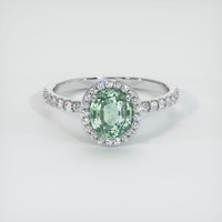 1.82 Ct. Bluish Green Sapphire Ring, 10K White Gold 1