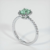 1.82 Ct. Bluish Green Sapphire Ring, 10K White Gold 2