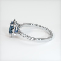 0.79 Ct. Sapphire Ring, 14K White Gold 4