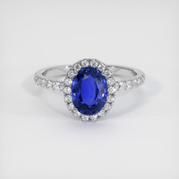 2.31 Ct. Sapphire Ring, 14K White Gold 1