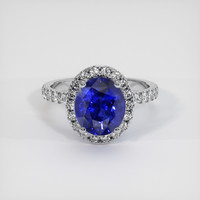 3.53 Ct. Sapphire Ring, 14K White Gold 1