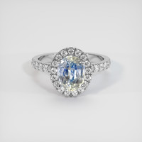 2.25 Ct. Bi Color Sapphire Ring, 14K White Gold 1