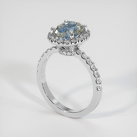 2.25 Ct. Bi Color Sapphire Ring, 14K White Gold 2