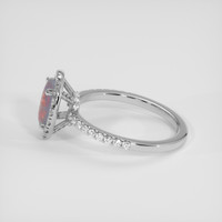 0.80 Ct. Multi Color Opal Ring, 14K White Gold 4