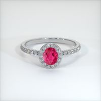 Ruby Ring 0.81 Ct. 14K White Gold Preview