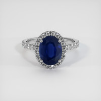 2.61 Ct. Sapphire Ring, 14K White Gold 1