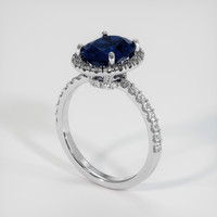 2.61 Ct. Sapphire Ring, 14K White Gold 2