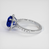 3.01 Ct. Blue Sapphire Ring, 14K White Gold 4