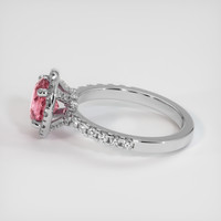 1.11 Ct. Padparadscha Sapphire Ring, 14K White Gold 4