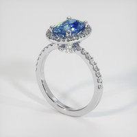 1.43 Ct. Bi Color Sapphire Ring, 14K White Gold 2