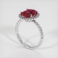 3.18 Ct. Sapphire Ring, 14K White Gold 2