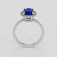 2.01 Ct. Blue Sapphire Ring, 14K White Gold 3