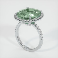 11.33 Ct. Green Sapphire Ring, 14K White Gold 2