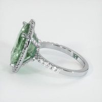 11.33 Ct. Green Sapphire Ring, 14K White Gold 4