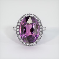 13.78 Ct. Sapphire Ring, 14K White Gold 1