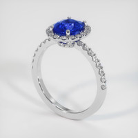 1.99 Ct. Sapphire Ring, 18K White Gold 2
