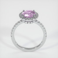 2.14 Ct. Purplish Pink Sapphire Ring, 18K White Gold 3