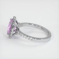 2.14 Ct. Purplish Pink Sapphire Ring, 18K White Gold 4