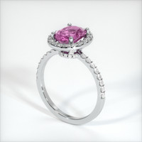 2.26 Ct. Purplish Pink Sapphire Ring, 18K White Gold 2