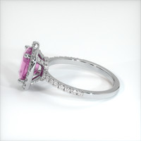 2.26 Ct. Purplish Pink Sapphire Ring, 18K White Gold 4