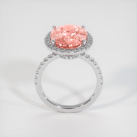 9.05 Ct. Padparadscha Sapphire Ring, 18K White Gold 3