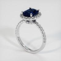 2.61 Ct. Sapphire Ring, 18K White Gold 2
