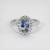 1.91 Ct. Bi Color Sapphire Ring, 18K White Gold 1