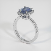 1.91 Ct. Bi Color Sapphire Ring, 18K White Gold 2