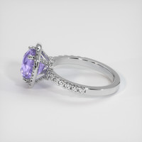 3.56 Ct. Purple Sapphire Ring, 18K White Gold 4