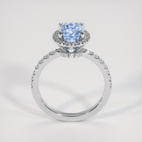 2.52 Ct. Blue Sapphire Ring, 18K White Gold 3