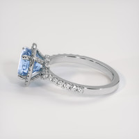 2.52 Ct. Blue Sapphire Ring, 18K White Gold 4