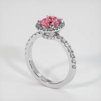 1.11 Ct. Padparadscha Sapphire Ring, 18K White Gold 2