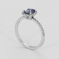 1.13 Ct. Color Change Sapphire Ring, 18K White Gold 2