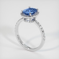 1.84 Ct. Sapphire Ring, 18K White Gold 2