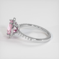 1.75 Ct. Pink Sapphire Ring, 18K White Gold 4