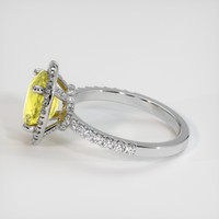 3.06 Ct. Yellow Sapphire Ring, 18K White Gold 4