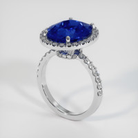 5.27 Ct. Sapphire Ring, 18K White Gold 2