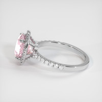 3.05 Ct. Pink Sapphire Ring, 18K White Gold 4