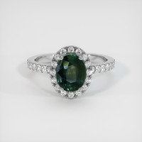 2.17 Ct. Sapphire Ring, 18K White Gold 1