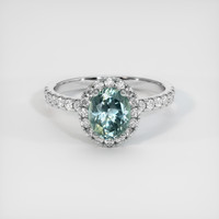1.58 Ct. Sapphire Ring, 18K White Gold 1