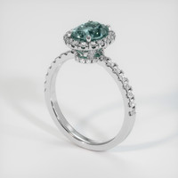 1.58 Ct. Sapphire Ring, 18K White Gold 2