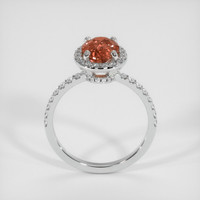 2.58 Ct. Orangish Brown Sapphire Ring, 18K White Gold 3