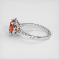 2.58 Ct. Orangish Brown Sapphire Ring, 18K White Gold 4