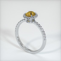 0.68 Ct. Sapphire Ring, 18K White Gold 2