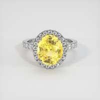 5.04 Ct. Sapphire Ring, 18K White Gold 1
