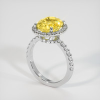 5.04 Ct. Sapphire Ring, 18K White Gold 2